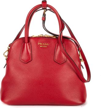 Prada Pre-owned Womens Small Promenade Shoulder Bag - Red - One Size