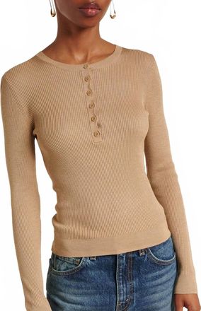 Nili Lotan Kyrie Silk Sweater In Beige