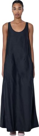 Dries Van Noten Drazero Wolle en Zijde-Mix Maxidress - Dames - Maxi kleedjes - Zwart - 2XS - Wol - Kleedjes