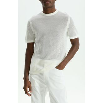 Theory Cairn Open Stitch Cotton Blend Sweater in Ivory at Nordstrom Rack, Size Xx-Large