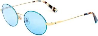 Web Eyewear Sunglasses, female, Yellow, Size: ONE SIZE Metal Frame Sunglasses