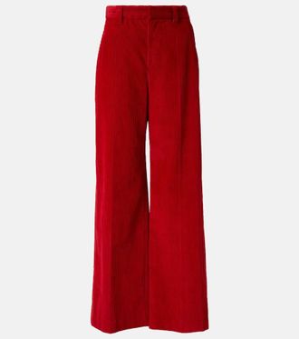Brunello Cucinelli High-rise cotton corduroy wide-leg pants