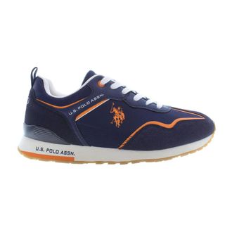 U.S.Polo Association U.s. Polo Assn., Schoenen, Heren, Blauw, 44 EU, Polyester, U.s. Polo Assn. Blauwe Polyester Athletic Sneakers