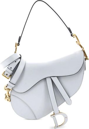 Dior Saddle Handbag with Strap Leather Medium shoulder bag - Blauw