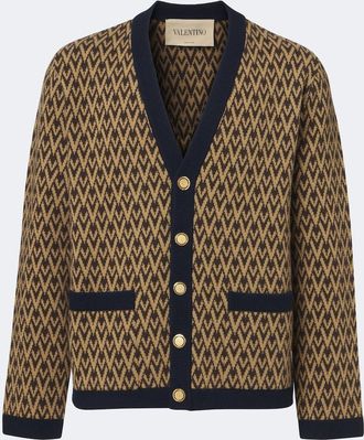 Valentino C&aacute;rdigan de jacquard Toute La V de lana virgen