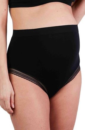 Cache Coeur Milk Seamless High Waist Maternity Briefs in Black at Nordstrom, Size X-Large