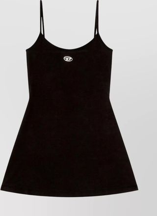 Diesel cotton stretch sleeveless scoop neck mini dress