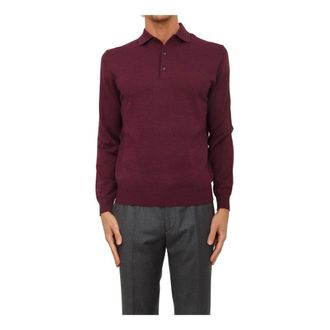 Etro Truien & Vesten, Heren, Rood, 2Xl, Wol, Gebreide Polo L/S