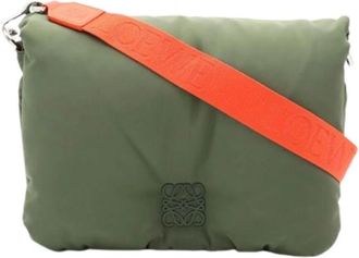 Loewe Pre-owned Messenger Bag - Dames - Vintage Schoudertas - Groen - ONE Size - Nylon - Vintage