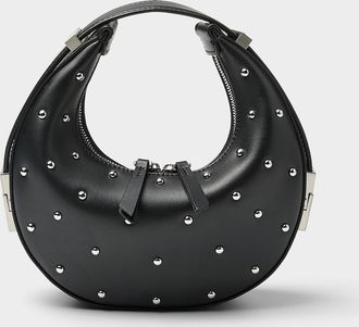 Osoi Womens Toni studded black leather mini-bag