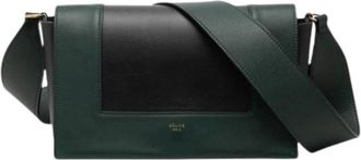 Celine Pre-owned Frame Bag - Dames - Vintage Schoudertas - Groen - ONE Size - Leer - Vintage