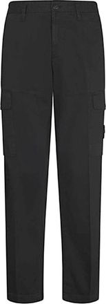 Stone Island Pantalone - Heren - Straight fit broeken - Zwart - W31 - Katoen - Broeken