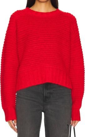 Pistola Denim Adina Waffle Knit Sweater In Rouge