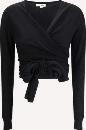 Alaia Top wrap a maniche lunghe Woman 40