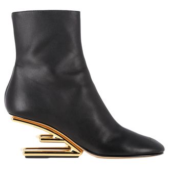 Fendi Fendi First enkellaarsjes in zwart leer