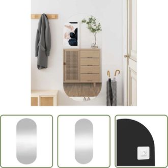 vidaXL Specchio per trucco - Specchio da Parete 40x90 cm Vetro Ovale