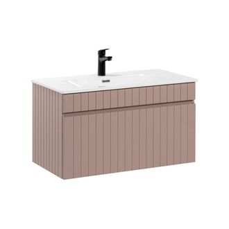 Petits Meubles Mueble lavabo encastrado 80 cm estratificado Rosado