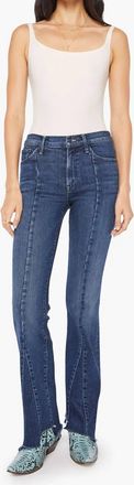 Mother Insider Skimp Pointy Fray Jeans In Youre A Riot