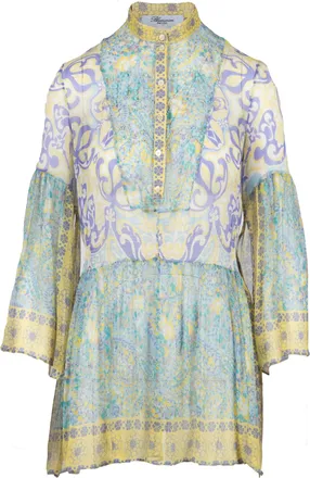 Blumarine Top met kralenversiering in blauwmarijnkleur - jaren 2000