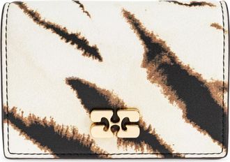 Ganni Printed Wallet - Dames - Portefeuilles - Beige - ONE Size - Polyester - Accessoires