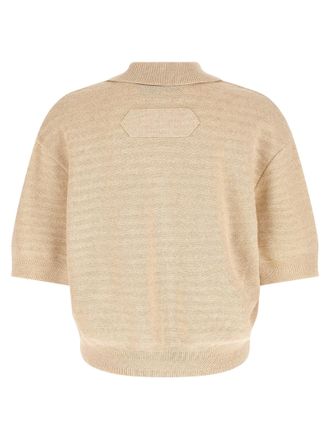 Jacquemus Mens Beige Cotton Polo Shirt