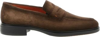 Santoni Mocassini in pelle scamosciata - Marrone