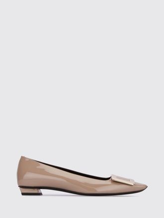 Roger Vivier Belle Vivier Patent Leather Ballet Flats with Square Toe