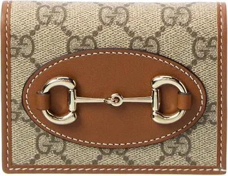 Gucci Horsebit 1955 Gg Supreme Canvas & Leather Card Case