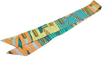 Herm&egrave;s Pre-owned Scarves, female, Multicolor, Size: ONE SIZE Pre-owned Twilly Sangle Scarf
