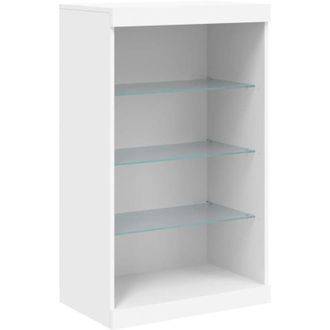 vidaXL Sideboard with led Lights White 60.5x37x100 cm Vidaxl