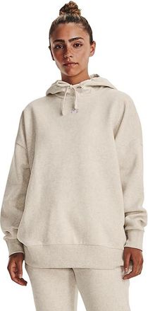 Under Armour Rival Fleece Oversized Hoodie Womens Clothing Oatmeal Light Heather/White : MD (US 8-10), Polyester