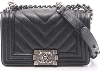 Chanel Pre-owned Vintage Schoudertas - Dames - Vintage Schoudertas - Zwart - ONE Size - Leer - Vintage