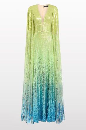 Jenny Packham Easy Breezy Sequin-Embellished Maxi Dress in Illusion at Nordstrom, Size 14 Uk
