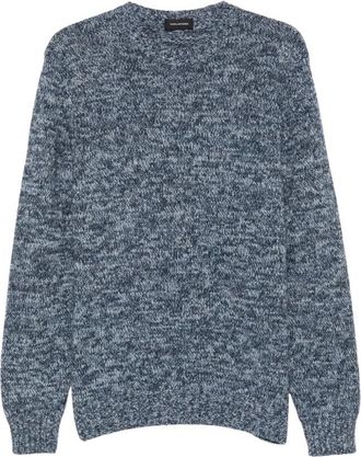Tagliatore Ronde hals gebreide kleding - Heren - Ronde hals truien - Blauw - L - Wol - Truien & Vesten