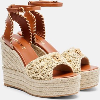 Versace Medusa espadrille wedge sandals