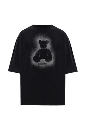 Palm Angels Black Cotton Printed T-Shirt