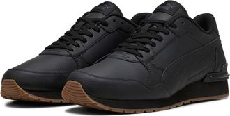 Puma Sneaker PUMA ST RUNNER V4 L, Damen, Gr. 42,5, puma schwarz, strong gray, gum, Leder, Schuhe Sneaker