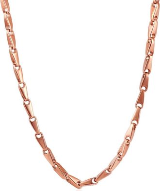 Pompeii3 Mens Seed Link 14k Gold (40gram) or Platinum (75gram) 4mm Link Chain Necklace 20