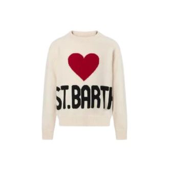 MC2 Saint Barth Dames, Truien, Beige, Maat: M Wol