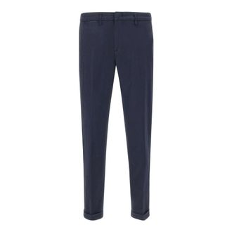 Fay Slim-fit Trousers, male, Blue, Size: W34 Slim-fit Capri Trousers