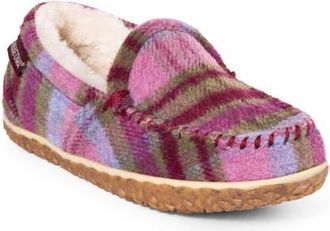 Minnetonka Tempe Slipper in Purple Plaid at Nordstrom, Size 11