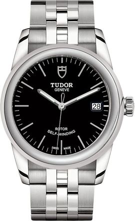 Tudor Mens Glamour Black Dial Watch