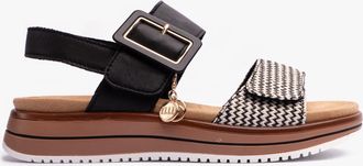 Remonte JOCELYN4 Womens Sandals Black Leather - Size UK 8