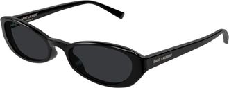 Saint Laurent Ovale Zonnebril - unisex - Accessoires - Zwart - Maat: 51 MM