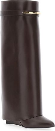 Givenchy Womens Pointed Toe Boots Brown Leather Calf