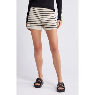 Rag & Bone Viola Stripe Sweater Knit Shorts in Turle Dove Multi at Nordstrom Rack, Size X-Small