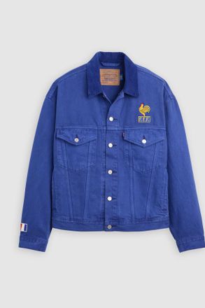 Levi's Trucker Jacket Levis Type III de f&uacute;tbol de Francia - Hombre - 2XL - Azul / X France Football