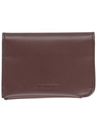Jacquemus Curved Lamb Leather Wallet - Brown
