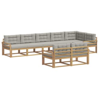 vidaXL Conjunto De Sof&aacute;s De Exterior 6 Pcs Blanco Y Gris Claro Vidaxl