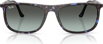 Ray-Ban 58mm Gradient Rectangular Sunglasses in Blue Havana at Nordstrom Rack